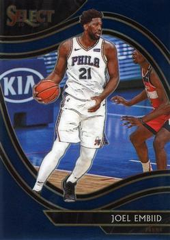 #216 Joel Embiid - Philadelphia 76ers - 2020-21 Panini Select - Blue Basketball