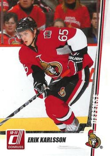 #216 Erik Karlsson - Ottawa Senators - 2010-11 Donruss Hockey