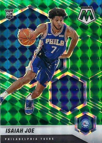 #216 Isaiah Joe - Philadelphia 76ers - 2020-21 Panini Mosaic - Mosaic Green Basketball