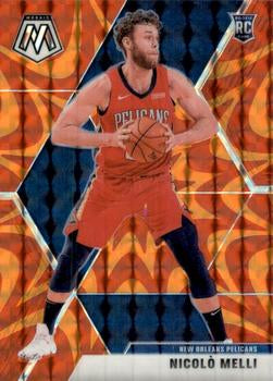 #216 Nicolo Melli - New Orleans Pelicans - 2019-20 Panini Mosaic - Reactive Orange Basketball