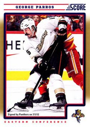 #217 George Parros - Florida Panthers - 2012-13 Score - Gold Rush Hockey