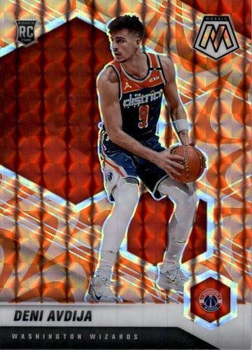 #217 Deni Avdija - Washington Wizards - 2020-21 Panini Mosaic - Mosaic Reactive Orange Basketball