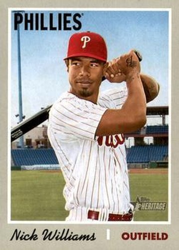 #218 Nick Williams - Philadelphia Phillies - 2019 Topps Heritage Baseball