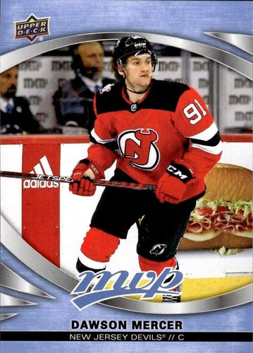 #218 Dawson Mercer - New Jersey Devils - 2023-24 Upper Deck MVP - Ice Battles Hockey