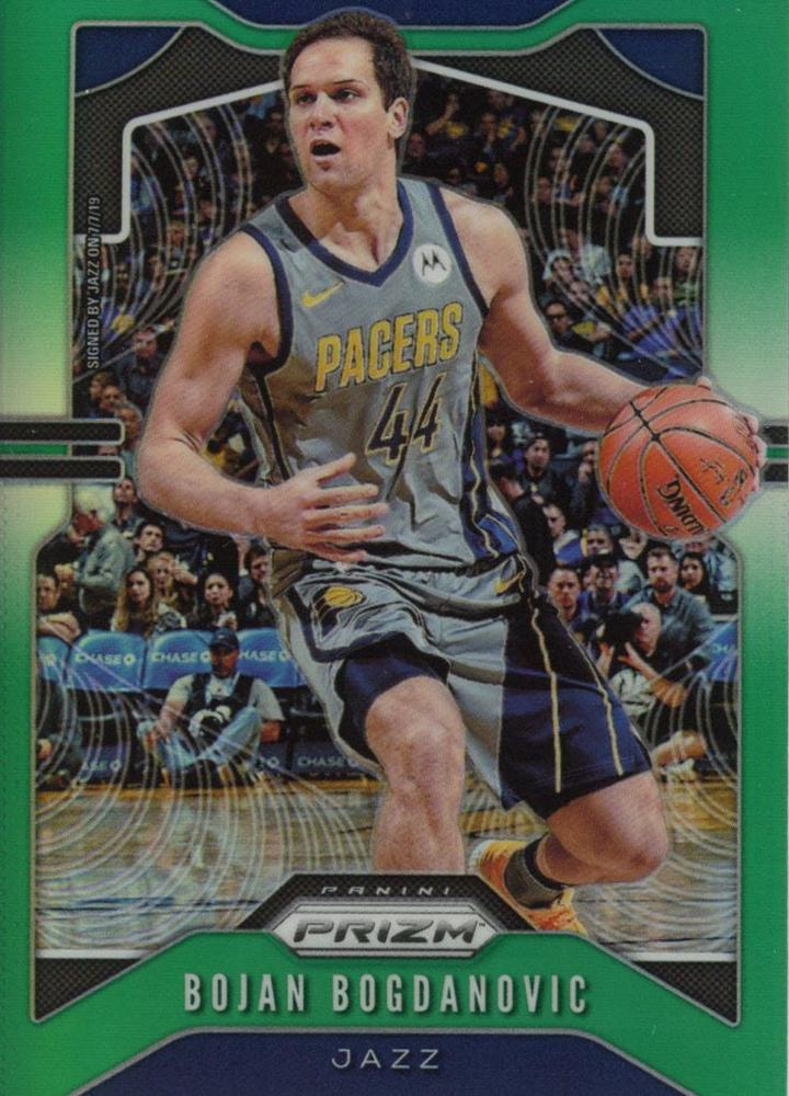 #218 Bojan Bogdanovic - Utah Jazz - 2019-20 Panini Prizm - Prizms Green Basketball