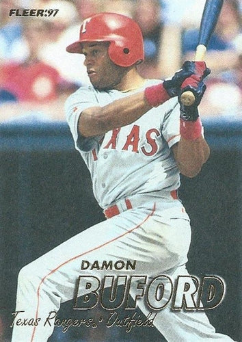#218 Damon Buford - Texas Rangers - 1997 Fleer Baseball