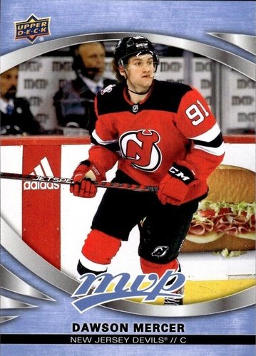 #218 Dawson Mercer - New Jersey Devils - 2023-24 Upper Deck MVP Hockey