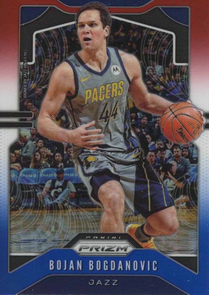 #218 Bojan Bogdanovic - Utah Jazz - 2019-20 Panini Prizm - Prizms Red White and Blue Basketball