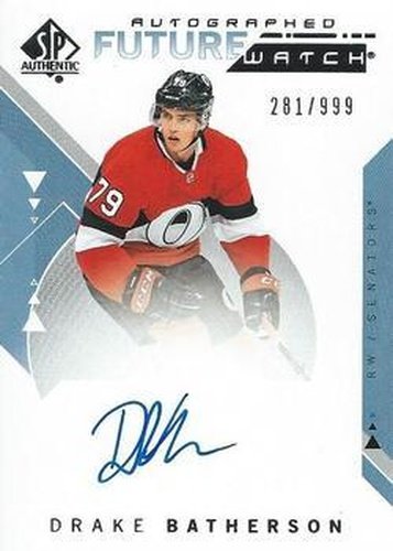 #218 Drake Batherson - Ottawa Senators - 2018-19 SP Authentic Hockey