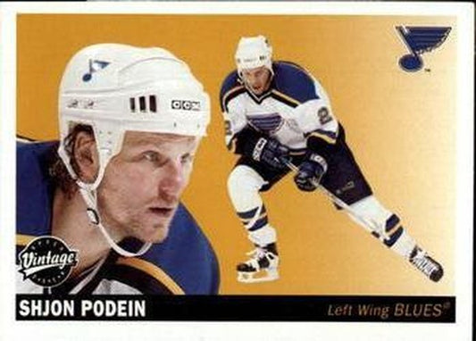 #218 Shjon Podein - St. Louis Blues - 2002-03 Upper Deck Vintage Hockey