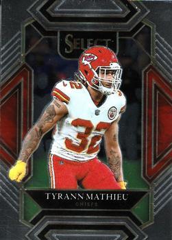 #218 Tyrann Mathieu - Kansas City Chiefs - 2021 Panini Select - Black and Gold Prizm Die Cut Football