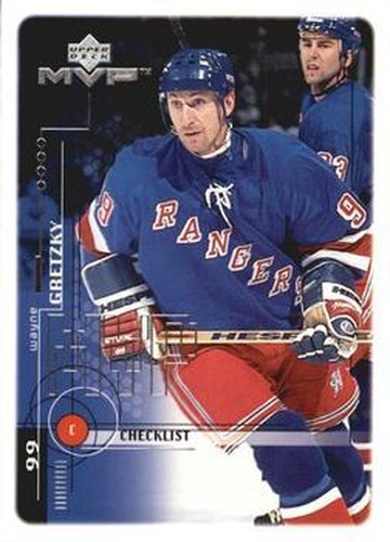 #218 Wayne Gretzky - New York Rangers - 1998-99 Upper Deck MVP Hockey