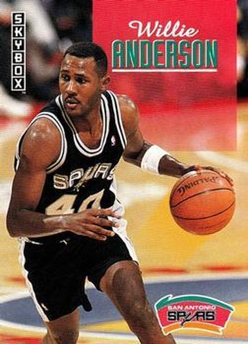 #218 Willie Anderson - San Antonio Spurs - 1992-93 SkyBox Basketball