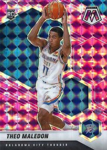 #218 Theo Maledon - Oklahoma City Thunder - 2020-21 Panini Mosaic - Mosaic Camo Pink Basketball