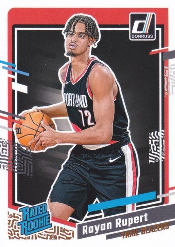 #218 Rayan Rupert - Portland Trail Blazers - 2023-24 Donruss Basketball