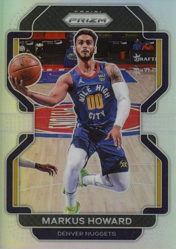 #218 Markus Howard - Denver Nuggets - 2021-22 Panini Prizm - Silver Basketball