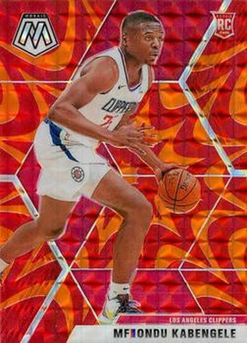#218 Mfiondu Kabengele - Los Angeles Clippers - 2019-20 Panini Mosaic - Reactive Orange Basketball