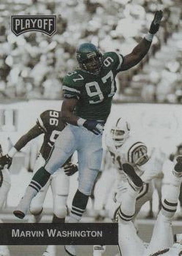 #219 Marvin Washington - New York Jets - 1993 Playoff Football