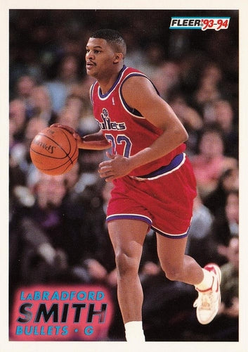 #219 LaBradford Smith - Washington Bullets - 1993-94 Fleer Basketball