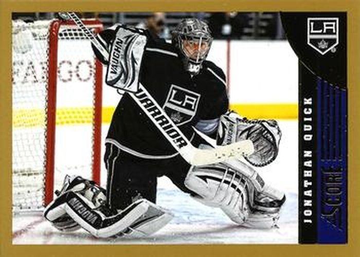 #219 Jonathan Quick - Los Angeles Kings - 2013-14 Score - Gold Hockey
