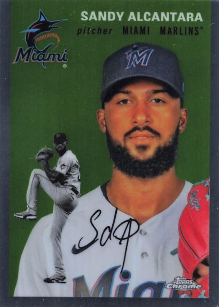 #219 Sandy Alcantara - Miami Marlins - 2023 Topps Chrome Platinum Anniversary Baseball