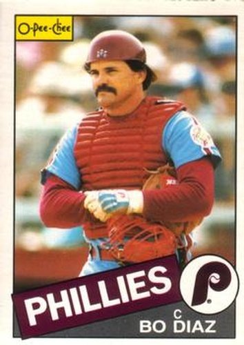 #219 Bo Diaz - Philadelphia Phillies - 1985 O-Pee-Chee Baseball