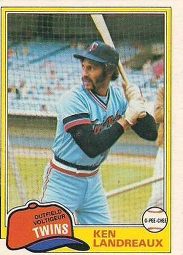 #219 Ken Landreaux - Minnesota Twins - 1981 O-Pee-Chee - Gray Back Baseball