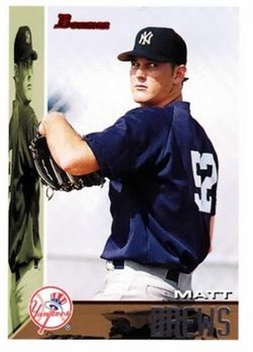 #21 Matt Drews - New York Yankees - 1995 Bowman Baseball
