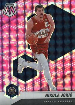 #21 Nikola Jokic - Denver Nuggets - 2020-21 Panini Mosaic - Mosaic Camo Pink Basketball
