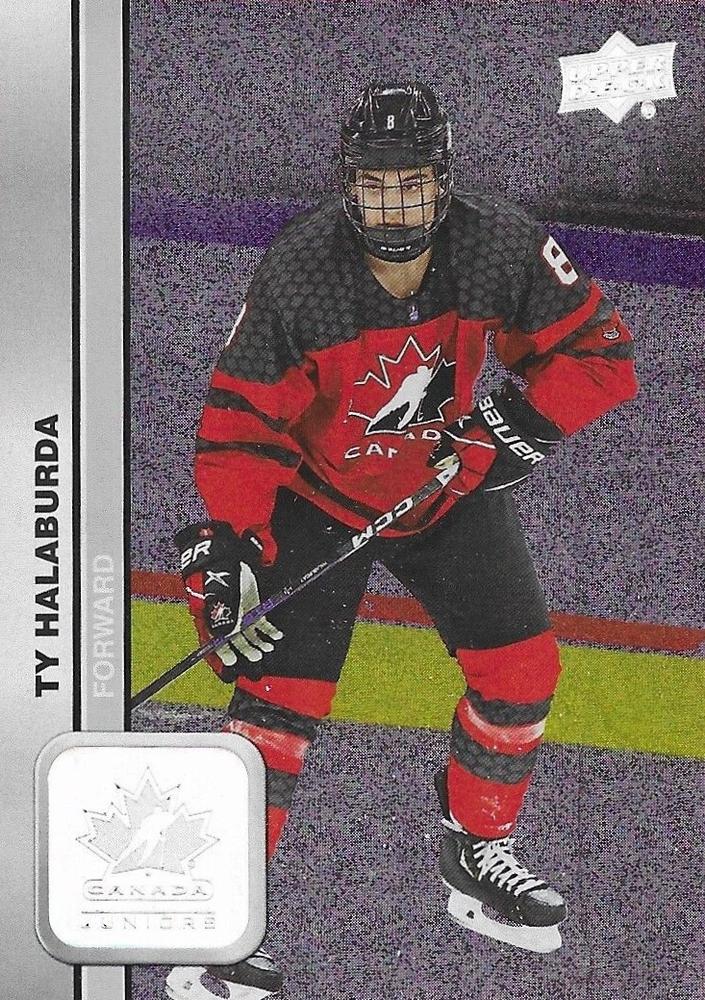 #21 Ty Halaburda - Canada - 2023 Upper Deck Team Canada Juniors - Patterned Foilboard Hockey
