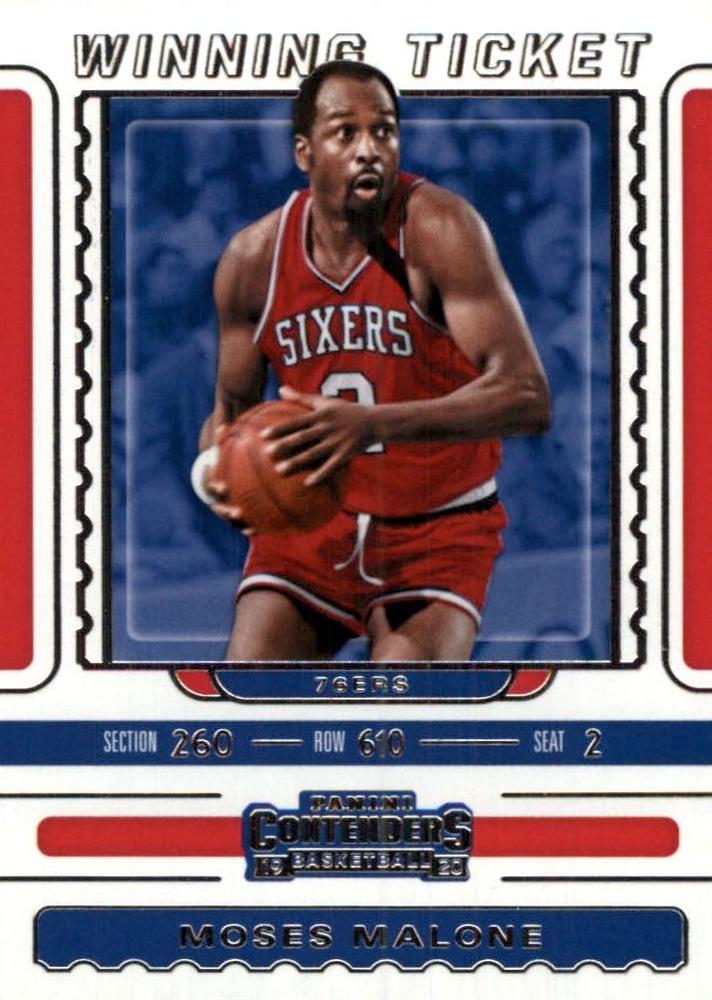 #21 Moses Malone - Philadelphia 76ers - 2019-20 Panini Contenders - Winning Ticket Basketball