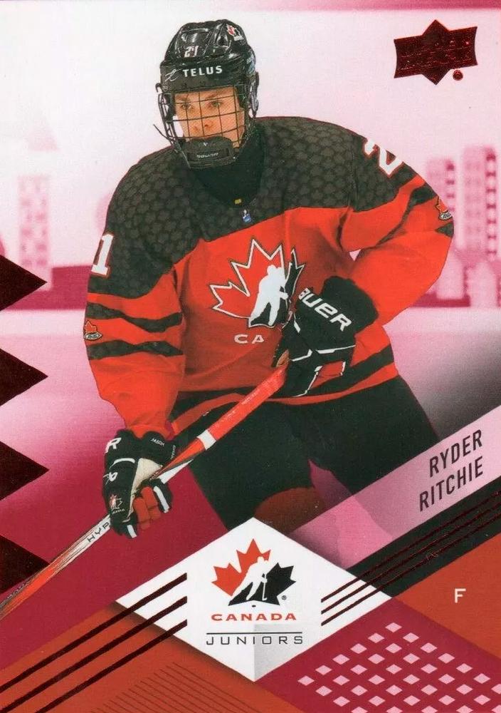 #21 Ryder Ritchie - Canada - 2024 Upper Deck Team Canada Juniors - Red Foil Hockey