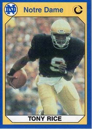 #21 Tony Rice - Notre Dame Fighting Irish - 1990 Collegiate Collection Notre Dame Football