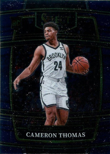 #21 Cameron Thomas - Brooklyn Nets - 2021-22 Panini Select - Blue Basketball