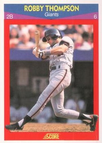 #21 Robby Thompson - San Francisco Giants - 1990 Score 100 Superstars Baseball