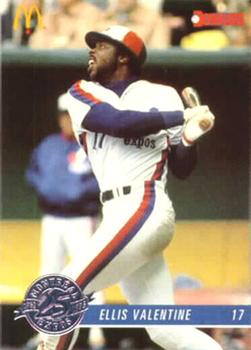 #21 Ellis Valentine - Montreal Expos - 1993 Donruss McDonald's Montreal Expos 25th Anniversary Baseball