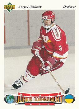 #21 Alexei Zhitnik - CIS - 1991-92 Upper Deck Czech World Juniors Hockey