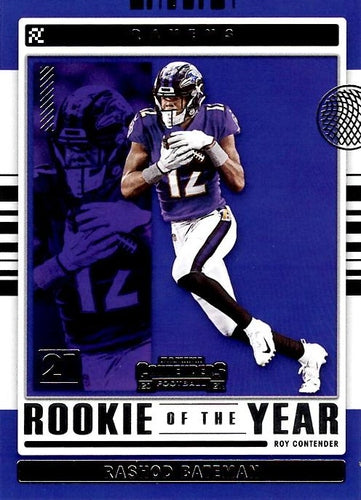 #ROY-RBA Rashod Bateman - Baltimore Ravens - 2021 Panini Contenders - Rookie of the Year Contenders Football