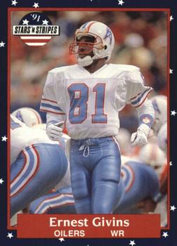 #21 Ernest Givins - Houston Oilers - 1991 Fleer Stars 'n Stripes Football