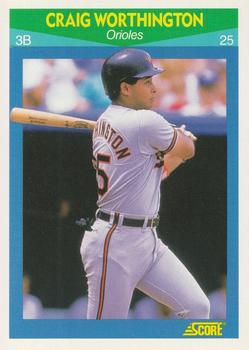 #21 Craig Worthington - Baltimore Orioles - 1990 Score Rising Stars Baseball
