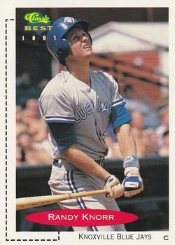 #21 Randy Knorr - Knoxville Blue Jays - 1991 Classic Best Baseball