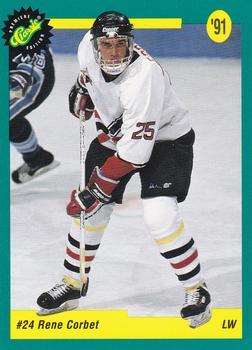 #21 Rene Corbet - Quebec Nordiques - 1991 Classic Draft Picks Hockey