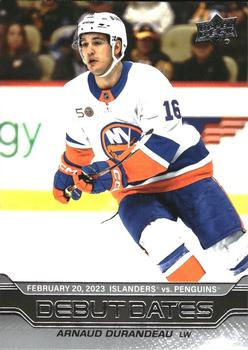 #DD-21 Arnaud Durandeau - New York Islanders - 2023-24 Upper Deck - Debut Dates Hockey