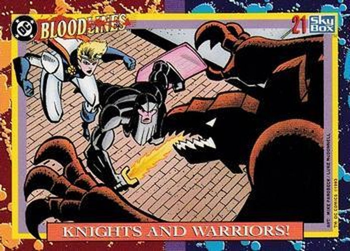 #21 Knights and Warriors! - 1993 SkyBox DC Comics Bloodlines
