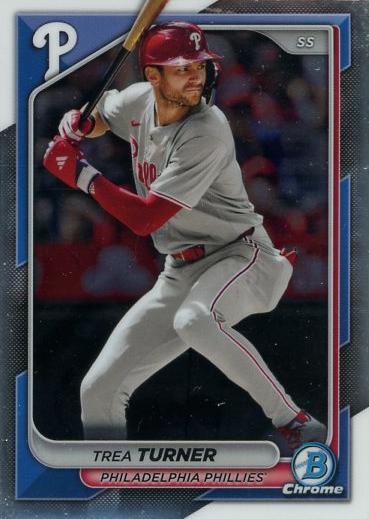 #21 Trea Turner - Philadelphia Phillies - 2024 Bowman Chrome Baseball