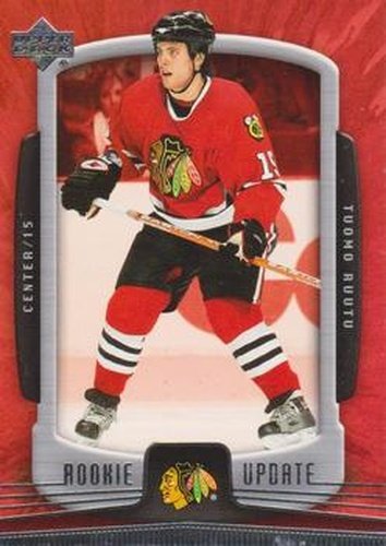 #21 Tuomo Ruutu - Chicago Blackhawks - 2005-06 Upper Deck Rookie Update Hockey