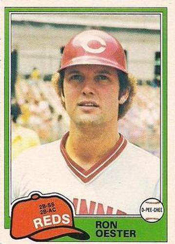 #21 Ron Oester - Cincinnati Reds - 1981 O-Pee-Chee - Gray Back Baseball