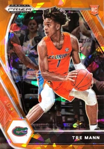 #21 Tre Mann - Florida Gators - 2021 Panini Prizm Draft Picks - Orange Ice Basketball