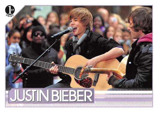 #21 Justin broke out the guitar and performed Favo - 2010 Panini Justin Bieber