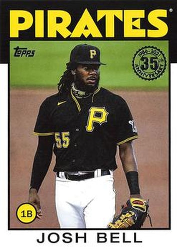 #86B-21 Josh Bell - Pittsburgh Pirates - 2021 Topps - 1986 Topps Baseball 35th Anniversary Series One Baseball